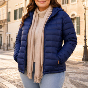 Doudoune Puffer Femme Grande Taille Bleu Marine