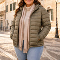 Doudoune Puffer Femme Grande Taille Kaki
