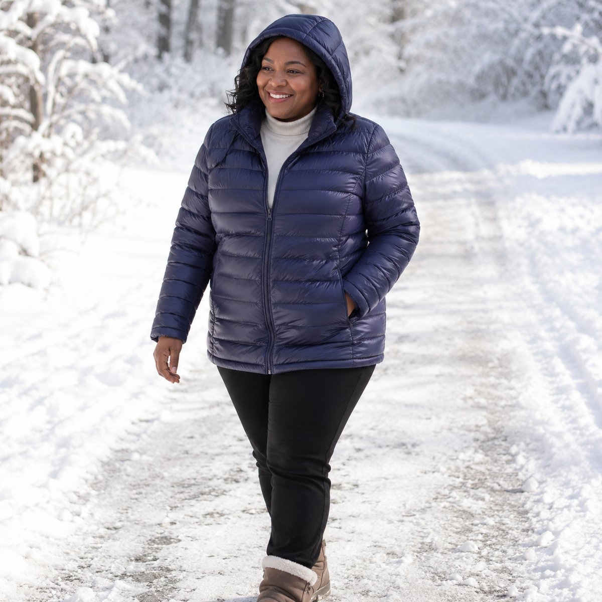 Doudoune Puffer Femme Grande Taille - lifestyle 3