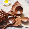 Kit d'Ustensiles de Cuisine en Bois