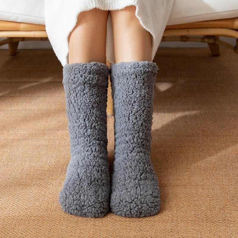 Chaussette Thermique Femme en Cachemire - Velours Doux pour Dormir, Sol et Hiver Froid (Achetez-en 1, Recevez-en 2)