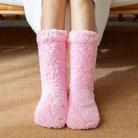 chaussettes-thermiques-femme-cachemire-velours-doux-pour-dormir-sol-et-hiver-froid-achetez-1-recevez-2 - 2