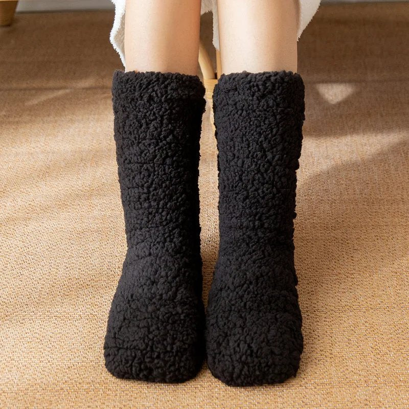 chaussettes-thermiques-femme-cachemire-velours-doux-pour-dormir-sol-et-hiver-froid-achetez-1-recevez-2 - 3