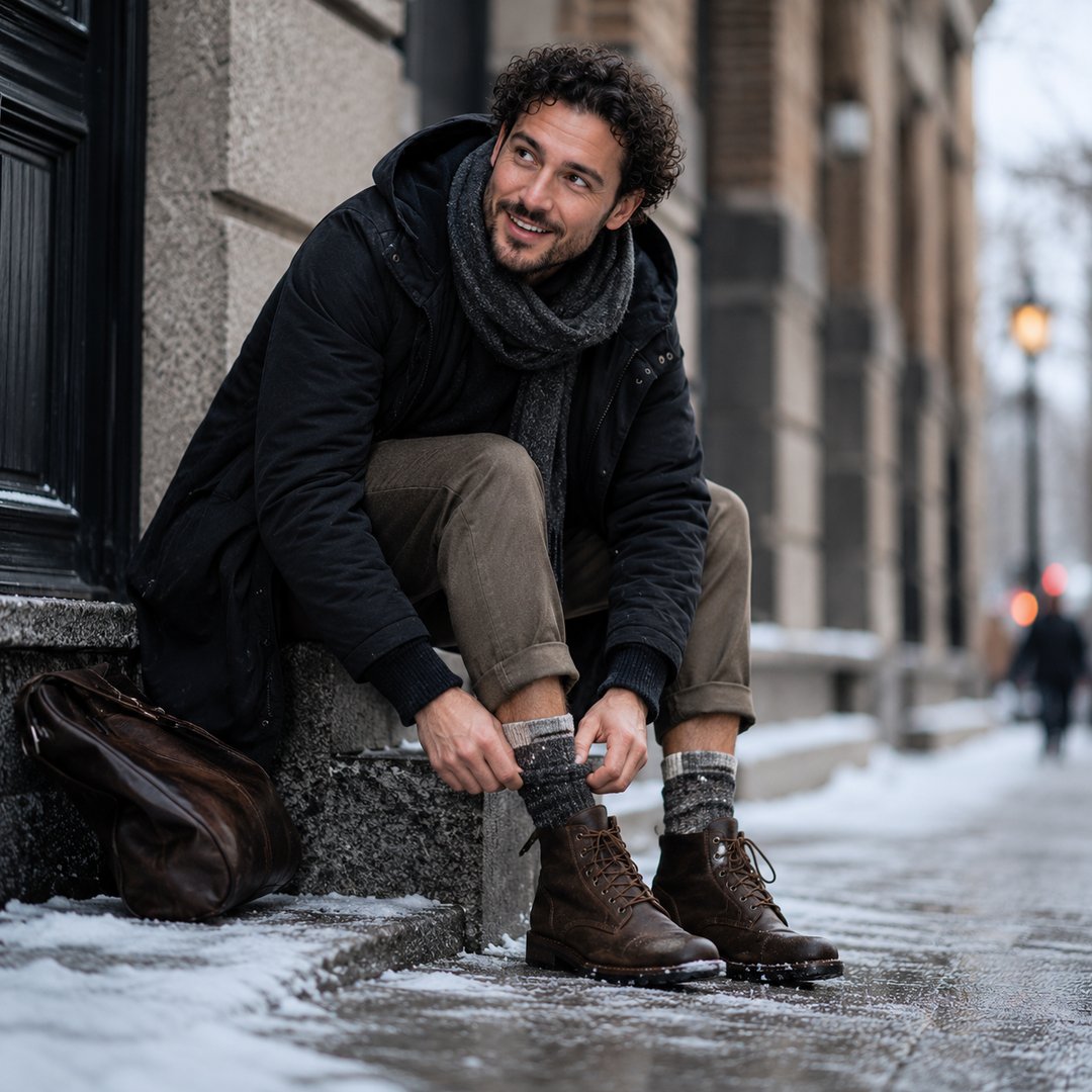 chaussettes-thermiques-laine-merinos-unisexe-epaisses-chaudes-et-confortables-pour-hiver-et-neige-achetez-2-recevez-4-paires - 11