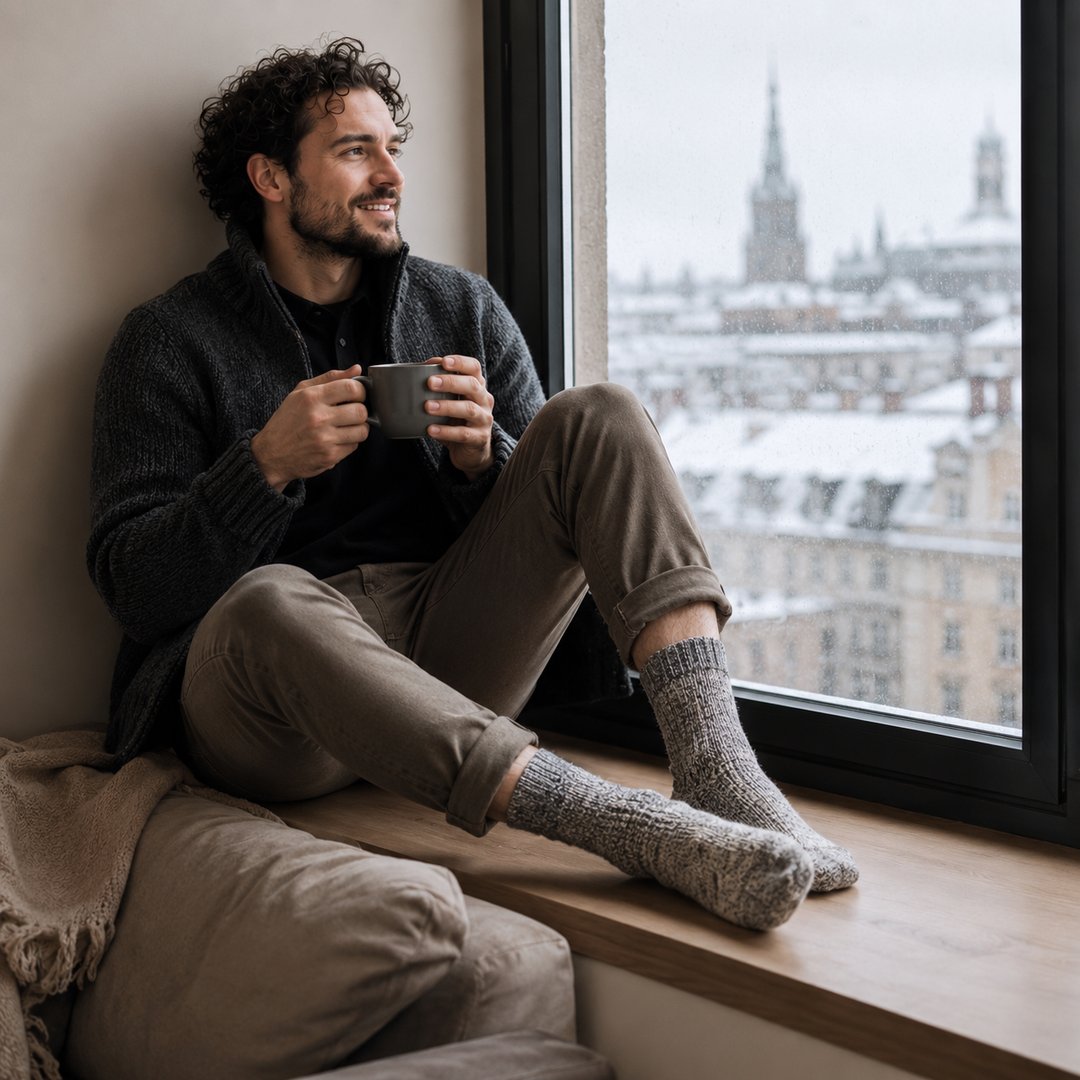chaussettes-thermiques-laine-merinos-unisexe-epaisses-chaudes-et-confortables-pour-hiver-et-neige-achetez-2-recevez-4-paires - 12