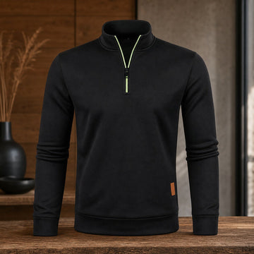 Sweat Homme Demi-Zip Col Montant Streetwear 1