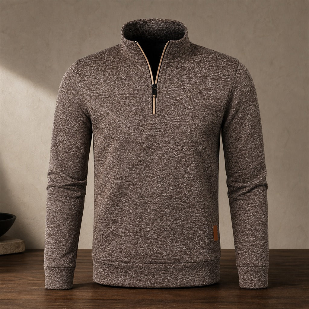 Sweat Homme Demi-Zip Col Montant Streetwear 4