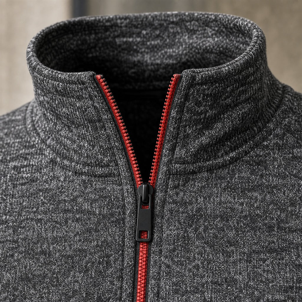 Sweat Homme Demi-Zip Col Montant Streetwear 9