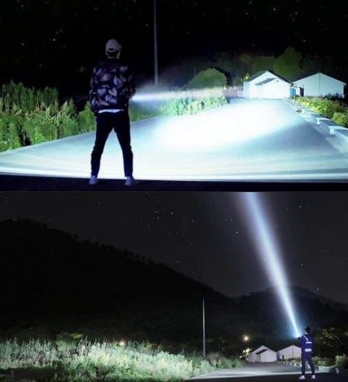 Super Lampe Torche Tactique Zoom - La Plus Puissante du Monde