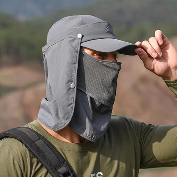 Casquette de Pêche avec Protection UV 4 en 1
