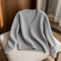 Pull Femme Cachemire Col V Dentelle Hiver 4