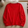 Pull Femme Cachemire Col V Dentelle Hiver 6