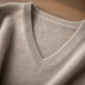 Pull Femme Cachemire Col V Dentelle Hiver 9