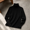 Pull Femme Col Montant Basique Couleur Unie Hiver 3