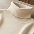 Pull Femme Col Montant Basique Couleur Unie Hiver 9