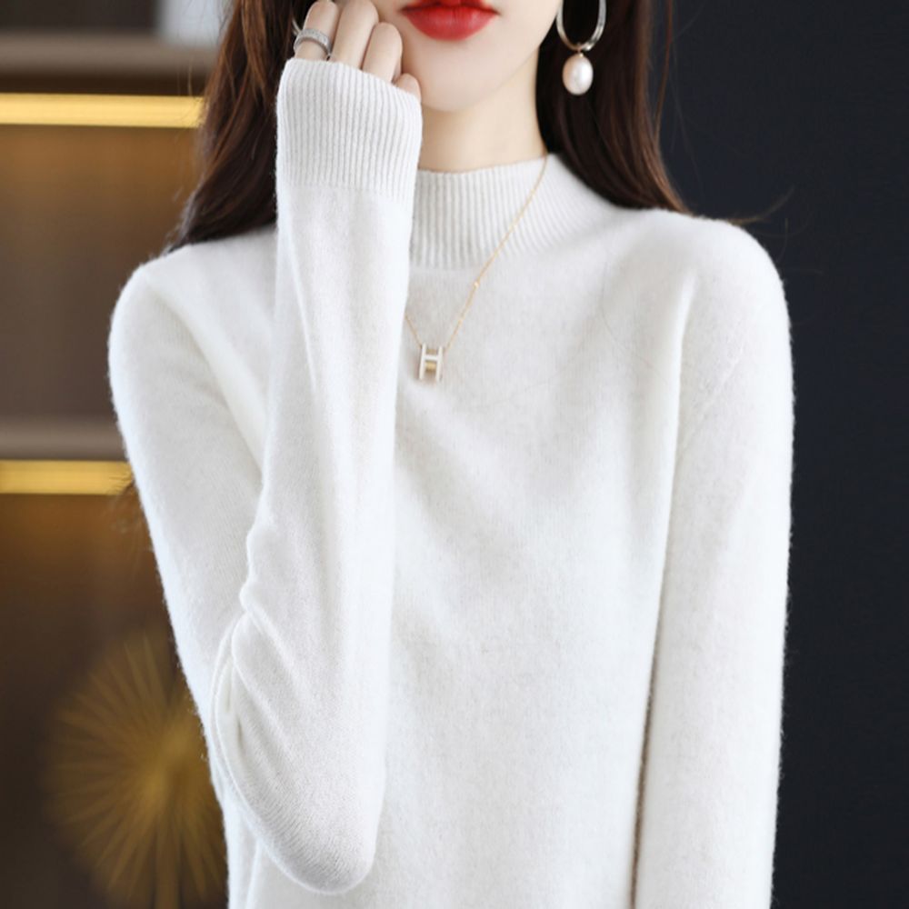 Pull cachemire blanc