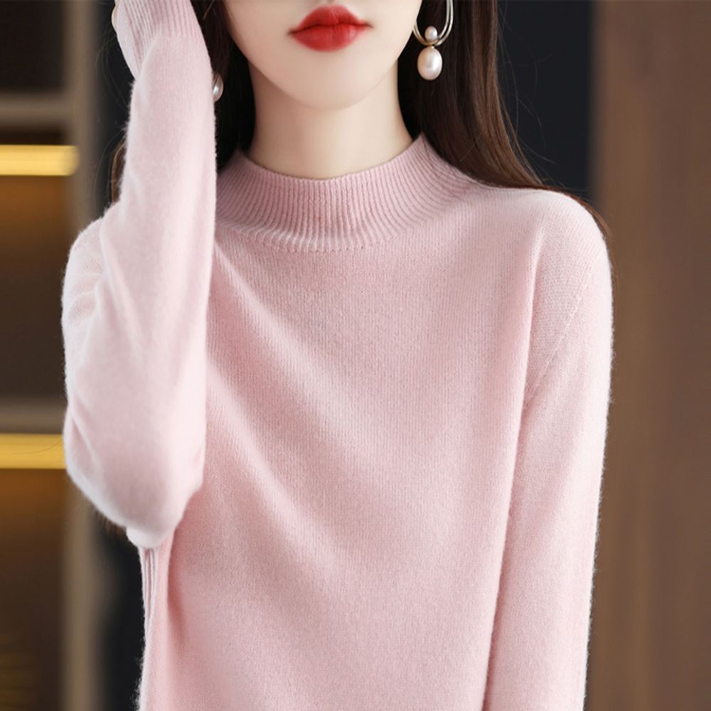 Pull cachemire rose