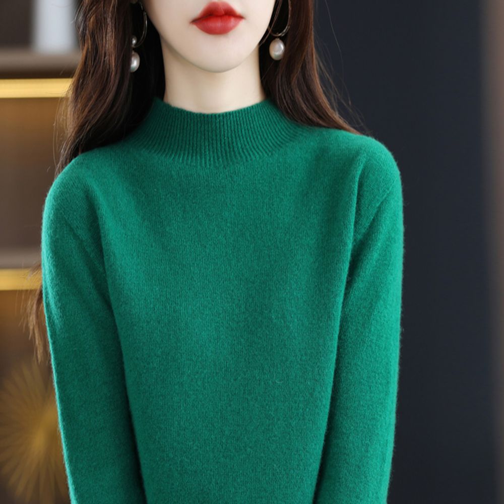 Pull cachemire vert