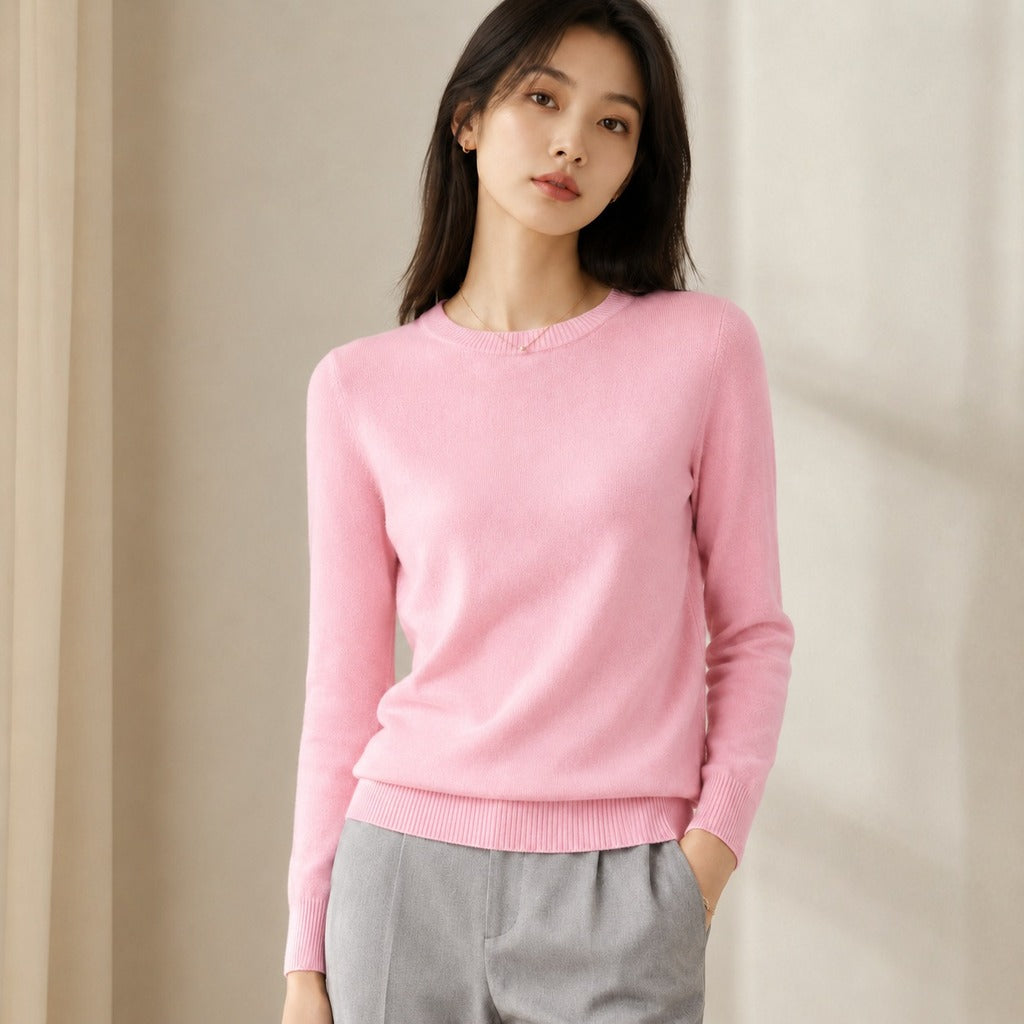 pull-femme-cachemire-slim-col-rond-pull-over-thermique-manches-longues-pour-automne-et-hiver-couleur-03-rose