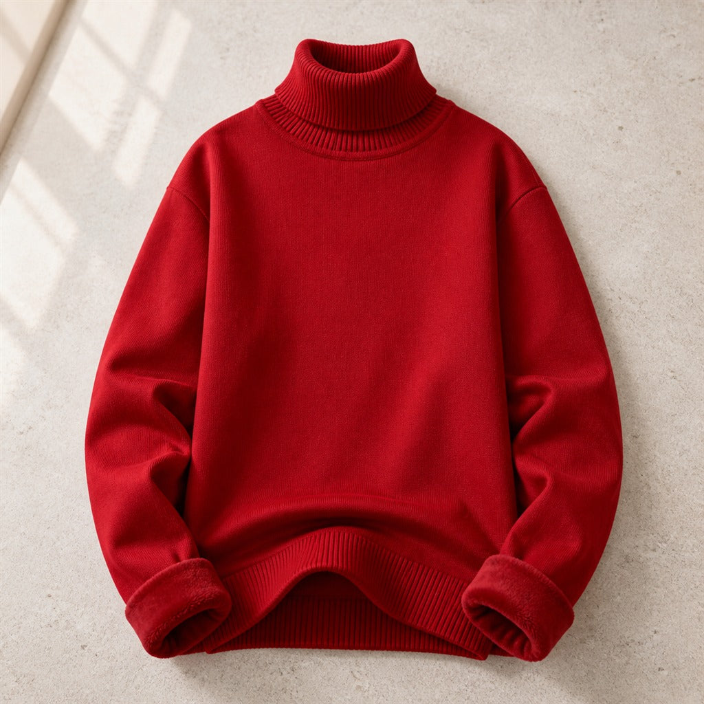 Pull Homme Col Montant Maille Slim Anti-Bouloches 6