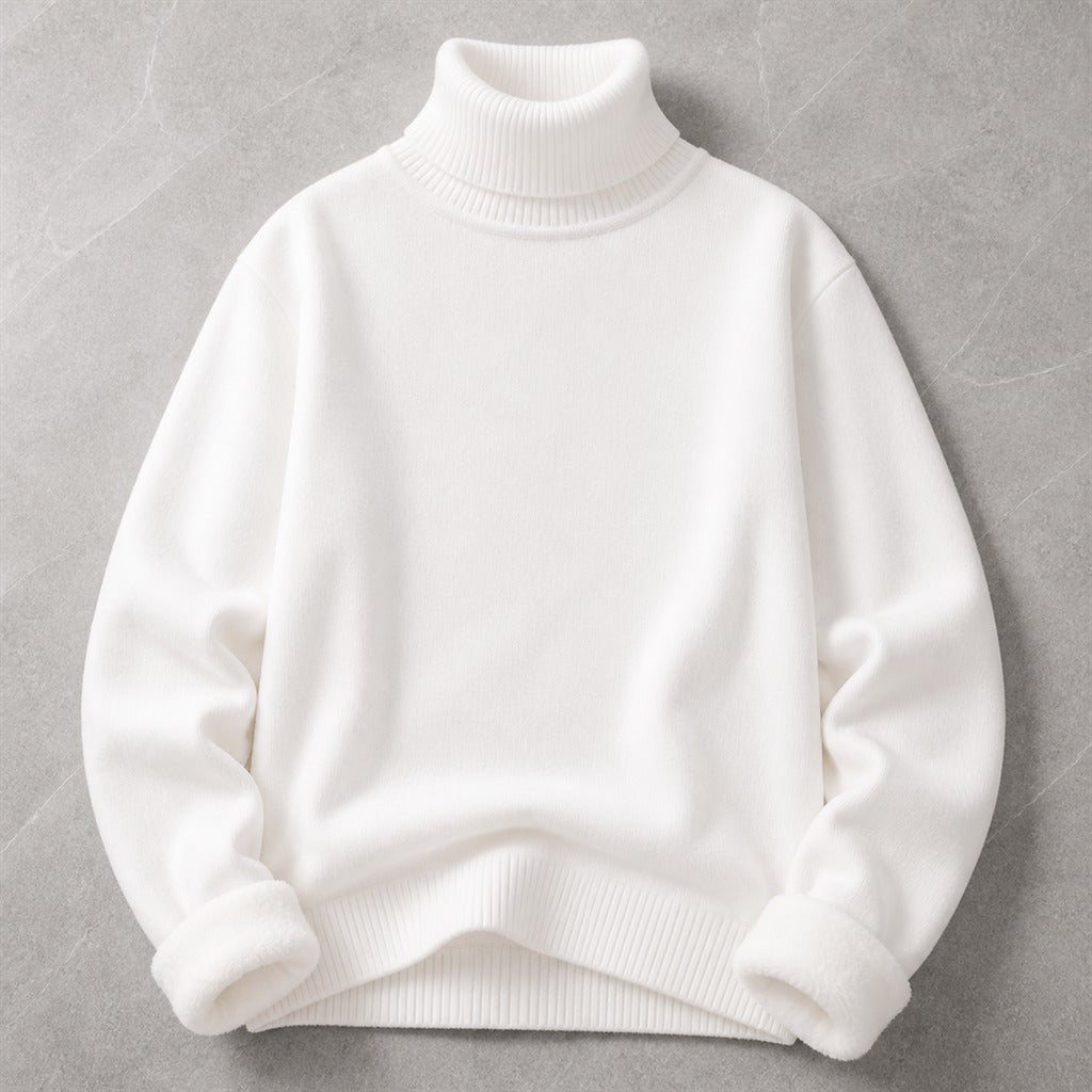 Pull Homme Col Montant Maille Slim Anti-Bouloches 7