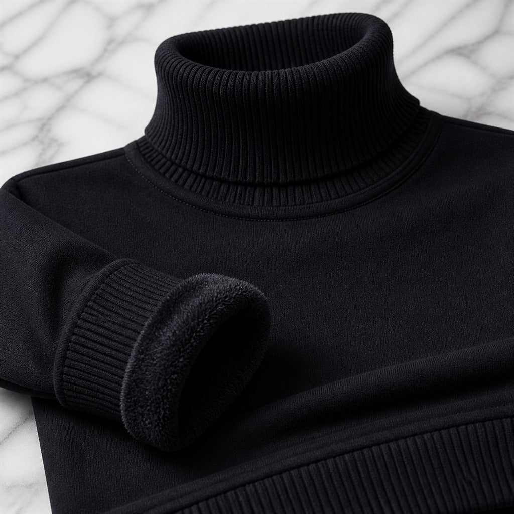 Pull Homme Col Montant Maille Slim Anti-Bouloches 9