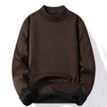 pull-homme-col-montant-mock-neck-tricot-uni-casual-pull-over-manches-longues-pour-automne-et-hiver - 3
