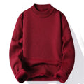 pull-homme-col-montant-mock-neck-tricot-uni-casual-pull-over-manches-longues-pour-automne-et-hiver - 7