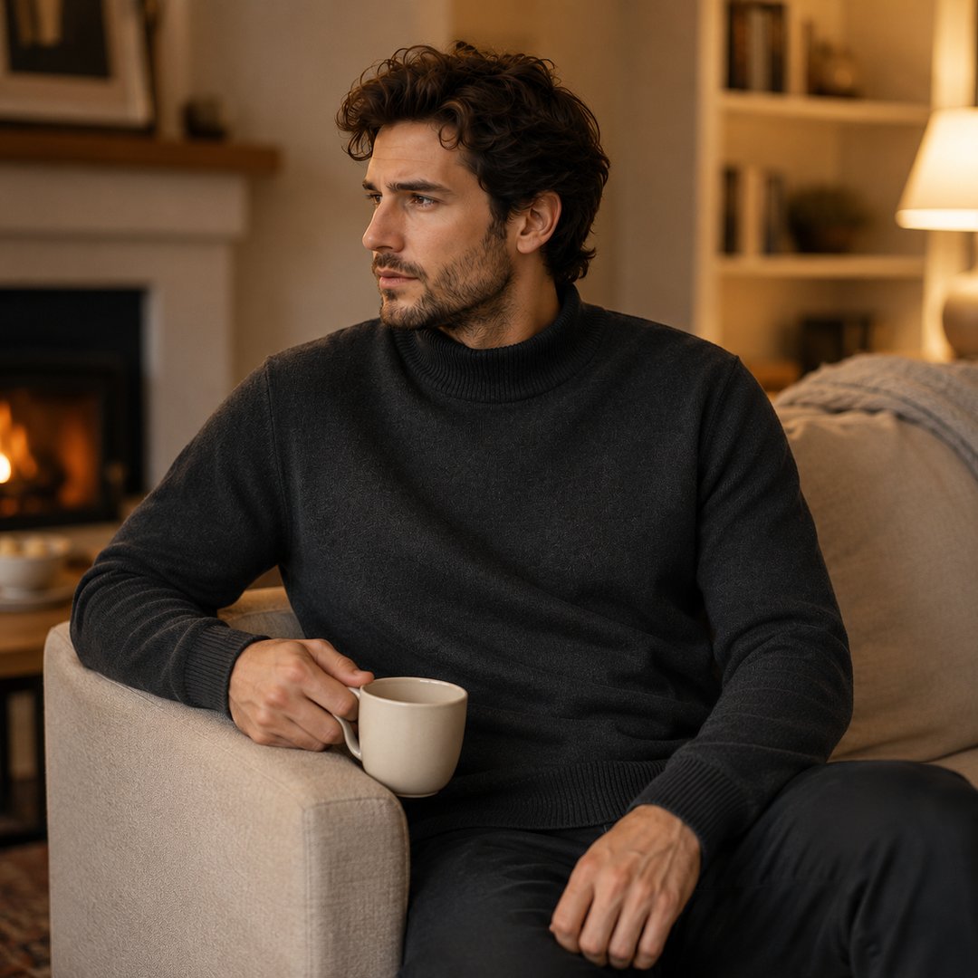pull-homme-col-montant-mock-neck-tricot-uni-casual-pull-over-manches-longues-pour-automne-et-hiver - 11