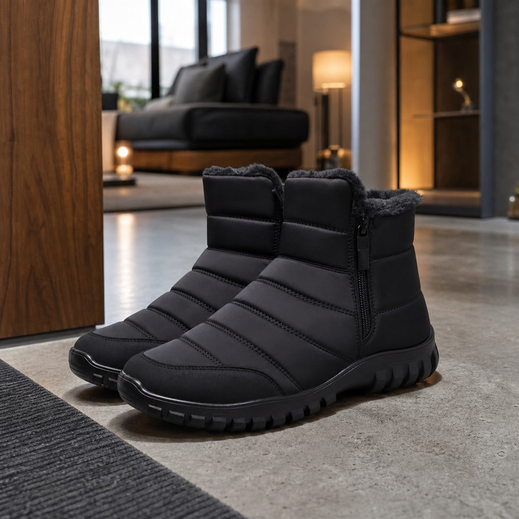 Baskets Montantes Homme Neige Hiver Imperméables Zip 9