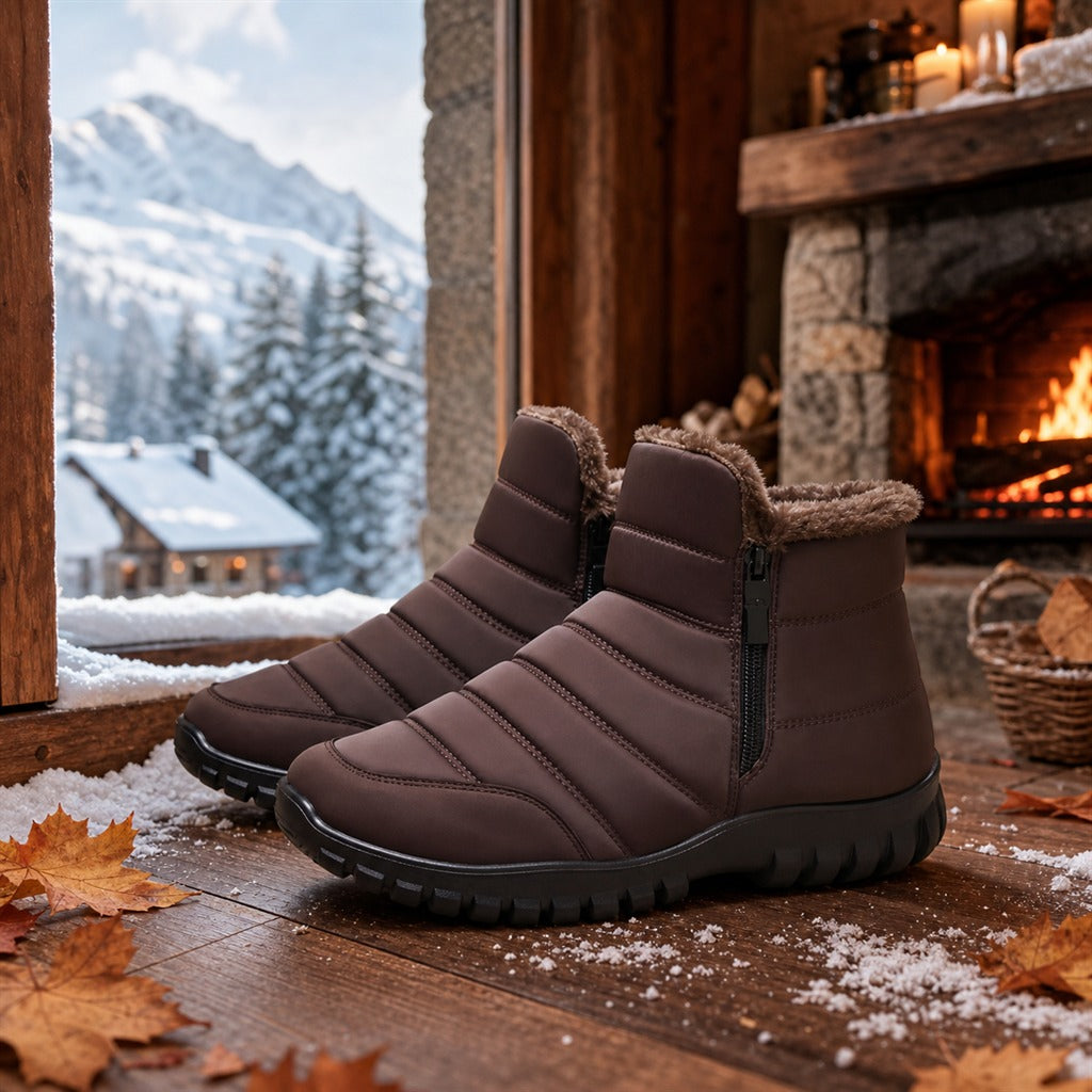 Baskets Montantes Homme Neige Hiver Imperméables Zip 10